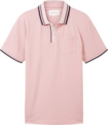Tričko Tom Tailor světle růžová / černá / bílá
