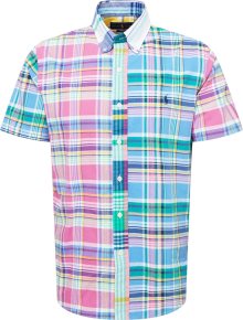Košile Polo Ralph Lauren světlemodrá / zelená / pink / bílá