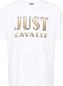 Tričko Just Cavalli nažloutlá / černá / bílá