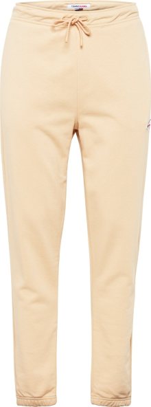 Kalhoty Tommy Jeans velbloudí / námořnická modř / ohnivá červená / bílá