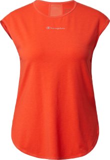 Funkční tričko Champion Authentic Athletic Apparel stříbrně šedá / oranžově červená