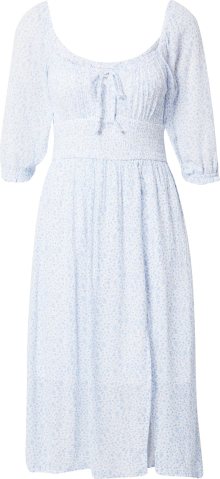 Šaty Hollister světlemodrá / bílá