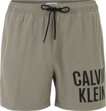 Plavecké šortky Calvin Klein Swimwear šedá / černá