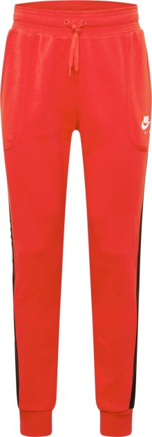 Kalhoty Nike Sportswear oranžově červená / černá