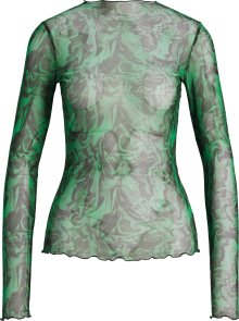 Tričko \'Aria\' JJXX limetková / tmavě zelená / černá