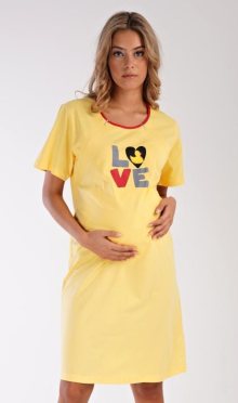 Dámská noční košile mateřská Vienetta Secret Kačenka | žlutá | M