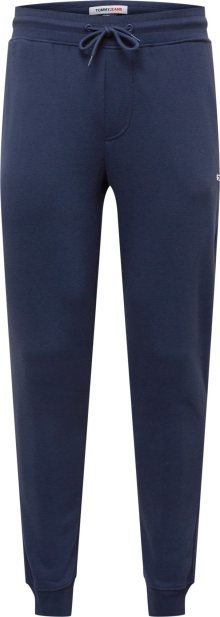 Kalhoty Tommy Jeans námořnická modř / ohnivá červená / bílá