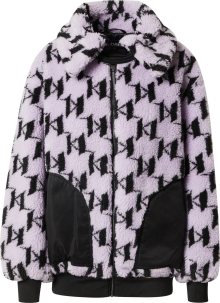 Přechodná bunda Karl Lagerfeld pastelová fialová / černá