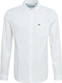Košile Lacoste světle zelená / bílá