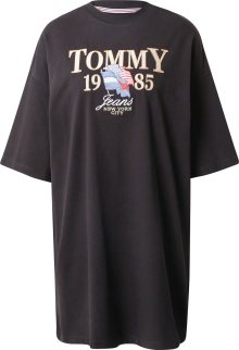 Šaty Tommy Jeans modrá / zlatá / červená / černá