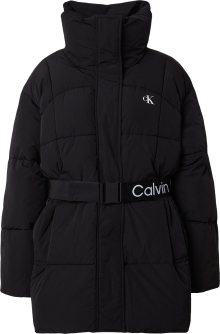 Přechodná bunda Calvin Klein Jeans černá / bílá