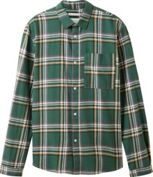 Košile Tom Tailor Denim světle hnědá / tmavě zelená / světle růžová / bílá