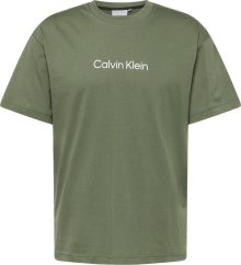 Tričko \'Hero\' Calvin Klein olivová / bílá