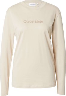 Tričko Calvin Klein béžová / velbloudí