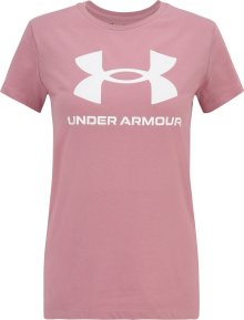 Funkční tričko Under Armour starorůžová / bílá