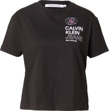Tričko \'FUTURE FADE\' Calvin Klein Jeans světle fialová / černá / bílá