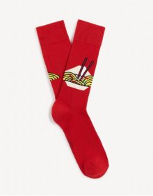 Vysoké ponožky Fisoramen Červená