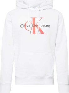 Mikina Calvin Klein Jeans korálová / černá / bílá