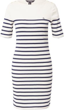 Šaty Lauren Ralph Lauren krémová / námořnická modř