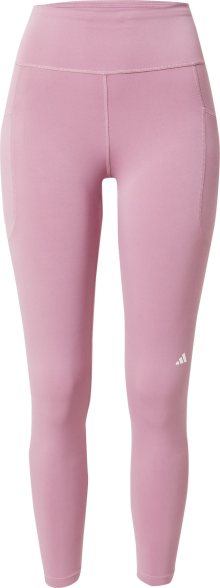 Sportovní kalhoty adidas performance růžová / bílá