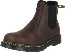 Chelsea boty Dr. Martens tmavě hnědá / žlutá / černá