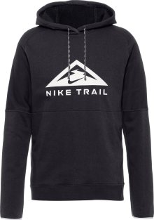 Sportovní mikina \'DF Trail\' Nike černá / bílá