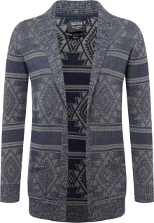 Kardigan \'Burger\' INDICODE JEANS námořnická modř / světle šedá