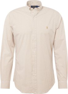 Košile Polo Ralph Lauren olivová / bílá
