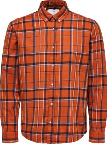 Košile \'RAND\' Selected Homme modrá / rezavě hnědá / černá / bílá