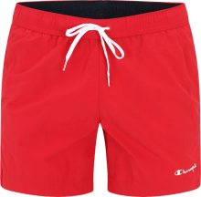 Plavecké šortky Champion Authentic Athletic Apparel červená / bílá