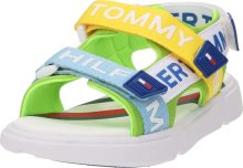 Otevřená obuv Tommy Hilfiger modrá / žlutá / zelená / bílá