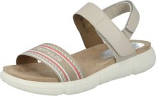 Páskové sandály Tom Tailor béžová / růžová / bílá