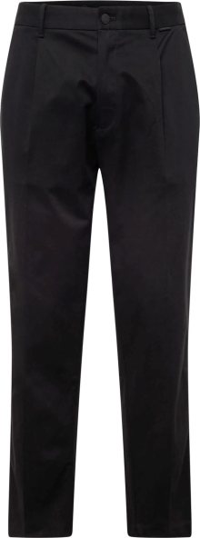 Kalhoty se sklady v pase Calvin Klein černá