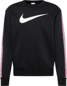 Mikina Nike Sportswear světle růžová / černá / bílá