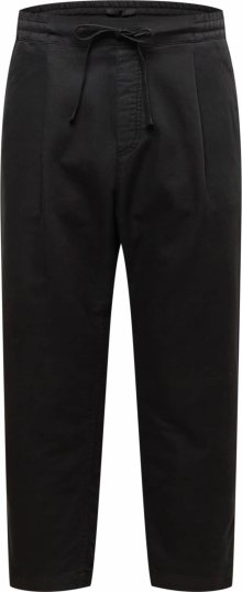 Kalhoty se sklady v pase \'DENVER\' drykorn černá