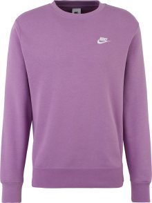 Mikina Nike Sportswear bledě fialová / bílá