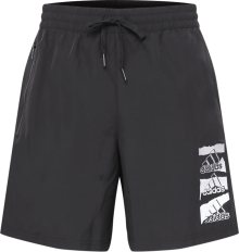 Sportovní kalhoty ADIDAS SPORTSWEAR černá / bílá