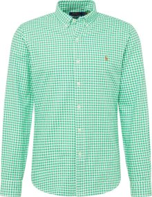 Košile Polo Ralph Lauren světle zelená / bílá