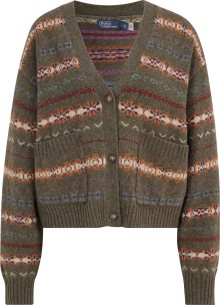 Kardigan Polo Ralph Lauren modrá / čedičová šedá / olivová / oranžová
