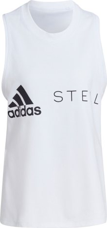 Sportovní top adidas by stella mccartney černá / bílá