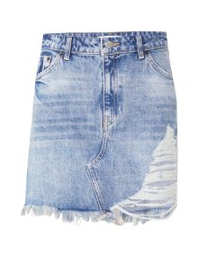 Sukně Topshop modrá džínovina