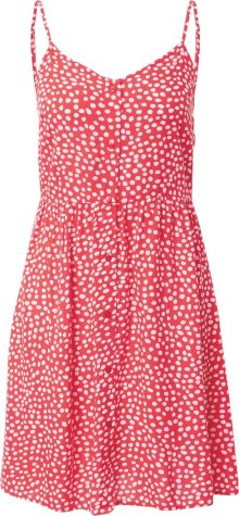 Letní šaty \'TALA\' Pieces jasně červená / bílá