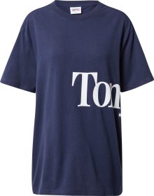 Tričko Tommy Jeans námořnická modř / bílá