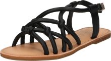 Páskové sandály Tommy Hilfiger hnědá / černá