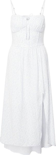 Letní šaty Hollister světlemodrá / offwhite