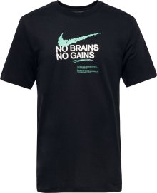 Funkční tričko Nike mátová / černá / bílá