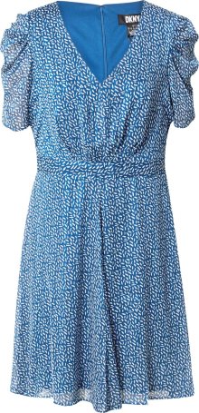 Šaty DKNY modrá džínovina / bílá
