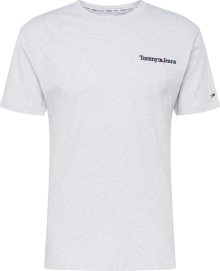 Tričko Tommy Jeans námořnická modř / světle šedá / červená / bílá