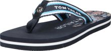 Žabky Tom Tailor námořnická modř / tyrkysová / bílá
