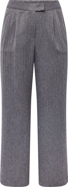 Kalhoty se sklady v pase Vero Moda Curve šedý melír